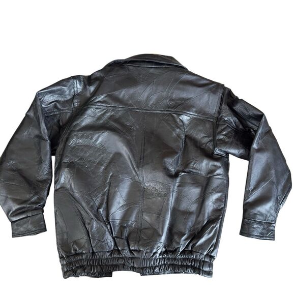 Vintage 90's Flight Path Leather Motorcycle Jacket Small Black - Picture 13 of 16
